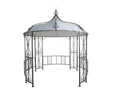 DEGAMO Pavillon Burma 300cm rund, Stahlgestell + Dach wasserdicht Weiss