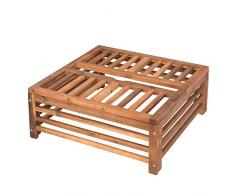 EstexoH&G SCHA Sonnenschirmständer Abdeckung aus Akazienholz, wetterfest, bis 9 cm Rohrdurchmesser