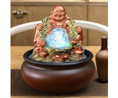 ANXWA Zimmerbrunnen Chinesischen Stil Maitreya Brunnen Feng Shui Ball Ornamente Dekorieren Hauptdekorationen Büro Eröffnung Schreibtisch Möbel