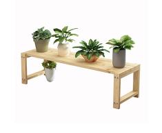 YYFANG Gartenregal Fensterbrett Bodenständig Vierbeiniger Verstärkungsbügel Sukkulenten Korrosionsschutz 1/2 Schicht Multifunktional Massivholz, 24 Spezifikationen (Farbe : A, größe : 50X20X25cm)