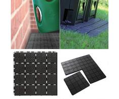 rg-vertrieb Gartenplatten Bodenplatten Fliese Terrassenfliesen Balkonfliese 40x40x2 cm Komposter Grundfläche 1,5m² Balkon Gehweg Beetplatten