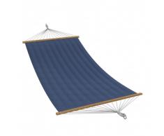 Ampel 24 XXL Outdoor Hängematte Island, gepolsterte Stabhängematte dunkelblau ohne Kissen, Querholz chinesische Kirsche, Stoff Baumwolle atmungsaktiv