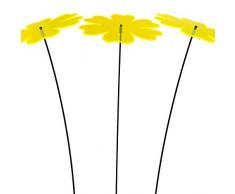 SUNPLAY Sonnenfänger Butterblume in GELB, 3 Stück zu je 20 cm Durchmesser im Set + 70 cm Schwingstäbe