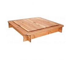 Sandkasten mit Deckel inkl. Unkrautvlies 160x160 cm