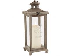 Holz Laterne Landhaus zum Hochzeitstag mit Gravur: Hochzeitslaterne mit Namen und Datum personalisiert - gravierte Geschenkidee zur Hochzeit, Jahrestag