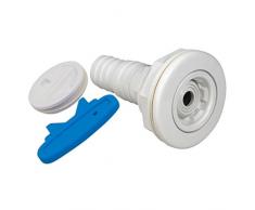 Medipool Flache Einlaufdüse, mit schwenkbarem Düsenkopf, für Stahlwandbecken, Schlauchanschluß, Dichtungssatz, Winterstopfen mit Dichtung