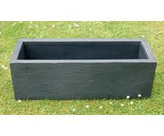 Unbekannt Pflanzkasten Kubus anthrazit, ca. 80x30x27 cm, Füllvolumen 32 l