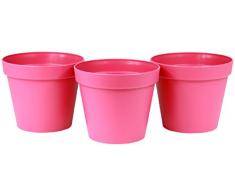 3-er Set Blumenkübel Blumentopf Pflanzkübel Pflanztopf Lila 3 x 26 cm