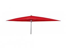 Doppler Absolut wasserdichter Gartenschirm Waterproof 230x190 ohne Volant, UV-Schutz 50 Plus, Farbe rot