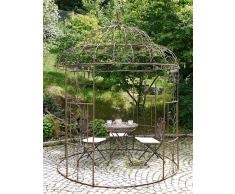 XXL Pavillon Avis rund D 212 cm rostoptik Gartenpavillon Laube Gartenlaube