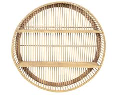 habeig Design Bambus Wandregal rund 60 cm Durchmesser Outdoor Gartenregal (Natur #47464)