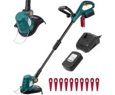 FIXKIT Akku Rasentrimmer (1H Schnellauflade, 20V Li-Akku, 2 Ah, 230 mm Schnittkreis, 180° Trimmwinkel, 10 Kunststoffklinge)