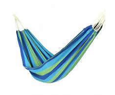 10T AzurinXL Hängematte 1 Mann Tuchhängematte 100% Baumwolle 220x110 cm inkl. Befestigungsset