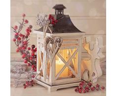 20 Servietten Holzlaterne/Winter / Weihnachten 33x33cm