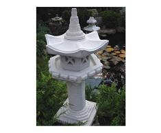 Vogelhaus auf Säule japanische Steinlaterne