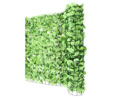 Mendler Sichtschutz Windschutz Verkleidung für Balkon Terrasse Zaun ~ Blatt hell 300 x 100 cm