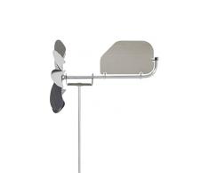 steel4you A1004 Windrad Windmühle Speedy20 Plus aus Edelstahl (20cm Rotor-Durchmesser), kugelgelagert, mit Windfahne (360° Grad drehbar) - Made in Germany