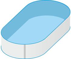 Trendpool Pool Schwimmbecken Oval Ovalpool 6,23 x 3,60 x 1,20m IH 0,8mm