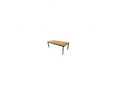 Gartentisch anthrazit-farbenes Alu-Gestell mit Teakholz Platte 210x100x75cm