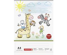 Brunnen 104740802 Malblock (A4, 100 g/m², 75 Blatt, kopfverleimt)