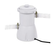 Jilong Poolpumpe 2006 L/h Schwimmbad Filteranlage Schwimmbad Filterpumpe Pool Pumpe inkl Schläuche und Kartuschen Filter-Patrone, für Pools aller Art und Hersteller geeigent