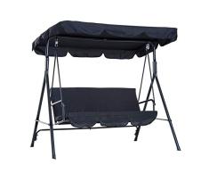 didatecar Hollywoodschaukel Gartenschaukel Schaukelbank Patio Swing Cover Set Swing Canopy Ersatzabdeckung wasserdichte Veranda Top Cover Für Patio Yard Seat