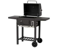 Tepro Grillwagen Toronto | Holzkohle | BBQ | Kohlewanne höhenverstellbar | Grillfläche ca. 43 x 32 cm | Deckel | Räder | 2 Seitenablagen | Warmhalterost | mit Flaschenöffner