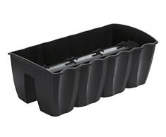 Blumenkasten Balkonkasten Geländerkasten Blumentopf Balkontopf 3 Farben 58cm von rg-vertrieb (Anthrazit)