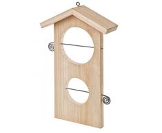 VBS Vogel Futterhaus Birdy 32x14x1,5cm aus Holz Natur Vogelhaus Vogelhäuschen Nisthaus Nest Futterplatz mit Futterbefestigung