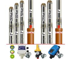 AMUR 3 Zoll - Brunnenpumpe Tiefbrunnenpumpe 550-4 & Durchflusswächter 5-2 Automatic-Controller Tauchdruckpumpe Rohrpumpe Gartenpumpe Brunnen-Star Die Energie-Spar Brunnen bis ca. 25m Tiefe