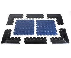 Metakfloor Bodenplatten, 1 m² (16 St.) Bodenschutzmatten, Schutzmatten, Bodenfliesen, Trittplatten aus Kunststoff, verschiedene Farben (blau)