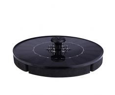Solarbrunnen Solarbrunnen-Pumpen-Brunnen Vogel-Bad Garten Dekoration runden Schwimmwasserpumpe mit LED-Licht MDYHJDHYQ (Color : 2.4W, Size : Schwarz)