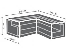 Perel Garden OCLSL215 Schutzhülle Für L-Förmiges Lounge-Set-215 cm, Schwarz, 215 x 215 x 70 cm
