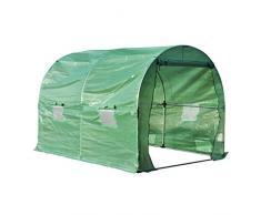 Outsunny Gewächshaus Treibhaus Tomatenhaus 6m² mit Fenster Gitterfolie Grün 3x2x1,9m