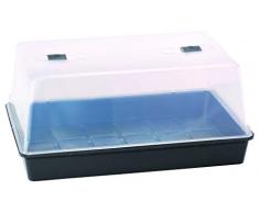 Romberg Gewächshaus XXL (anthrazit, Wasserrinnen, Vertiefungen, Schieberegler in der Haube, Kunststoff PAK-frei) 10294120