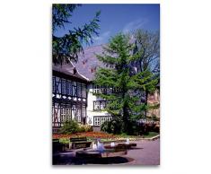 Premium Textil-Leinwand 80 x 120 cm Hoch-Format Am Rosentor in Goslar | Wandbild, HD-Bild auf Keilrahmen, Fertigbild auf hochwertigem Vlies, Leinwanddruck von lothar reupert