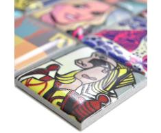 Keramik Mosaikfliesen Achilles Popartoptik Bunt Duo | Wandverkleidung Badfliesen Bad Mosaikstein Natursteinfliesen Fußbodenfliesen Dekorative Fliesen Dekor