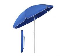 Sekey® Sonnenschirm 160 cm Marktschirm Gartenschirm Terrassenschirm Blau Rund Sonnenschutz UV20+