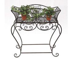 Blumenständer Bodenstehender Pflanzenhalter Garten Terrassenpflanze Display Metall Balkon Dekoration Ablageboden Blumentopfhalter Blumenregal 73
