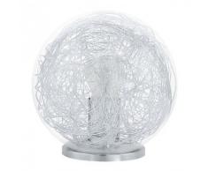 EGLO Tisch Kugelleuchte, Aluminium, E27, Transparent