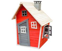 Umweltfreundliches Spielhaus für Kinder aus Fichtenholz Kinderspielhaus Holzhaus Garten