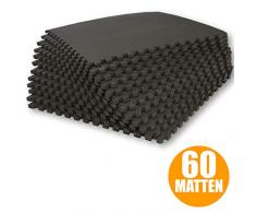 bonsport Pool Unterlegmatte Poolmatte 60 Stück - Bodenschutz Matte für den Pool/Planschbecken - Bodenfolie Bodenmatte Poolunterlage Bodenschutz schwarz