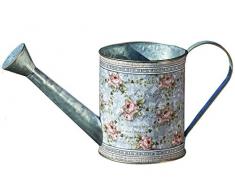 Home Collection CasaJame Deko Gießkanne Blumen 35cm Pflanzengießer Vintage Farbmix Zink