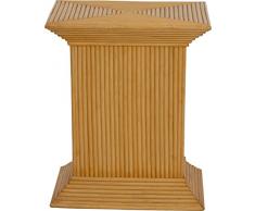 Blumensäule, Pflanzenständer aus echtem Rattan / Blumenhocker 30x50x50cm (Honig)