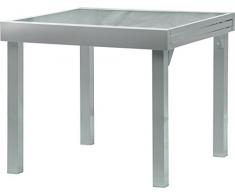 IB-Style - Diplomat Gartentisch-XL | Aluminium SILBERMATT | Premium Ausziehtisch 90-180 cm Gartentisch