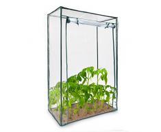 Relaxdays Tomatengewächshaus Stahlrohr u. Folie 150x100x50 cm (HxBxT), stabiles Treibhaus Balkon u. Garten, transparent