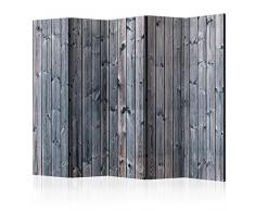 murando - Raumteiler Holz-Optik - Foto Paravent 225x172 cm - beidseitig auf Vlies-Leinwand bedruckt - Blickdicht & Textile Haptik - Trennwand - Spanische Wand - Sichtschutz - Raumtrenner - Deko - Design - braun grau f-A-0574-z-c