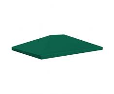 Pavillondach Pavillon Ersatzdach für Pavillons | 310 g/m² 4x3 m Grün | Gartenzubehör, wetterfest, wasserabweisend, imprägniert, Zeitloses Design, naturfarben | für Pavillon Faltpavillon