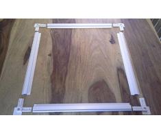 Fliegengitter- Fenster- Mücken- Insektenschutz- Alu- Weiss optimal für Rolläden (150cm x 170cm, 16mm Einhängewinkel)