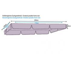 QUICK STAR Ersatzdach Gartenschaukel Universal PASSEND von 110x170cm bis 145x200cm Hollywoodschaukel 3 Sitzer UV 50 Ersatz Bezug Sonnendach Schaukel Blau